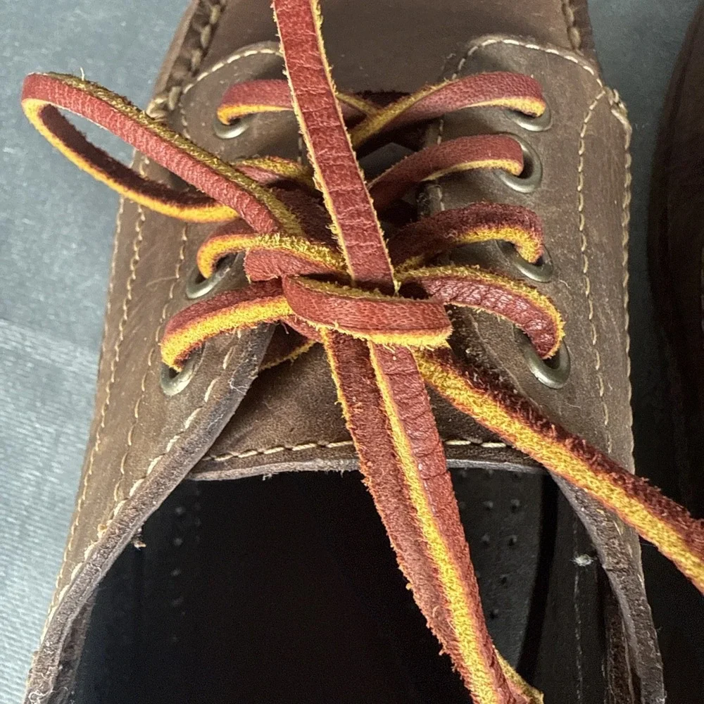 L.L.Bean Signature 281250 Blucher Boat Shoes Handsewn Leather Moccasins Mens 9.5